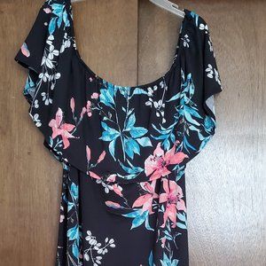 Floral Off the Shoulder Dress/Tunic